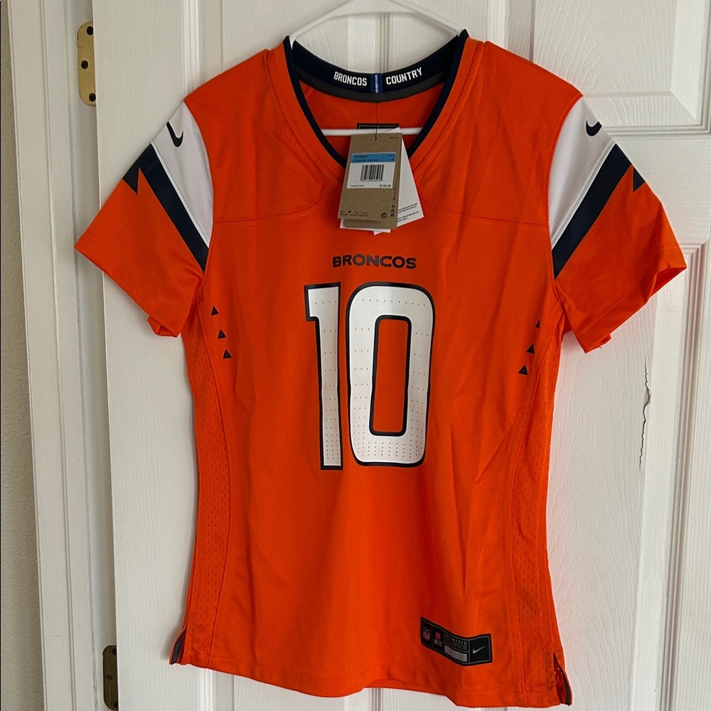 NWT Nike Women's Orange Denver Broncos Jersey Bo Nix #10